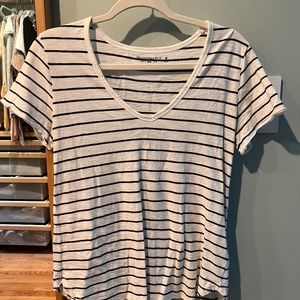 Abercrombie Striped V Neck T-Shirt